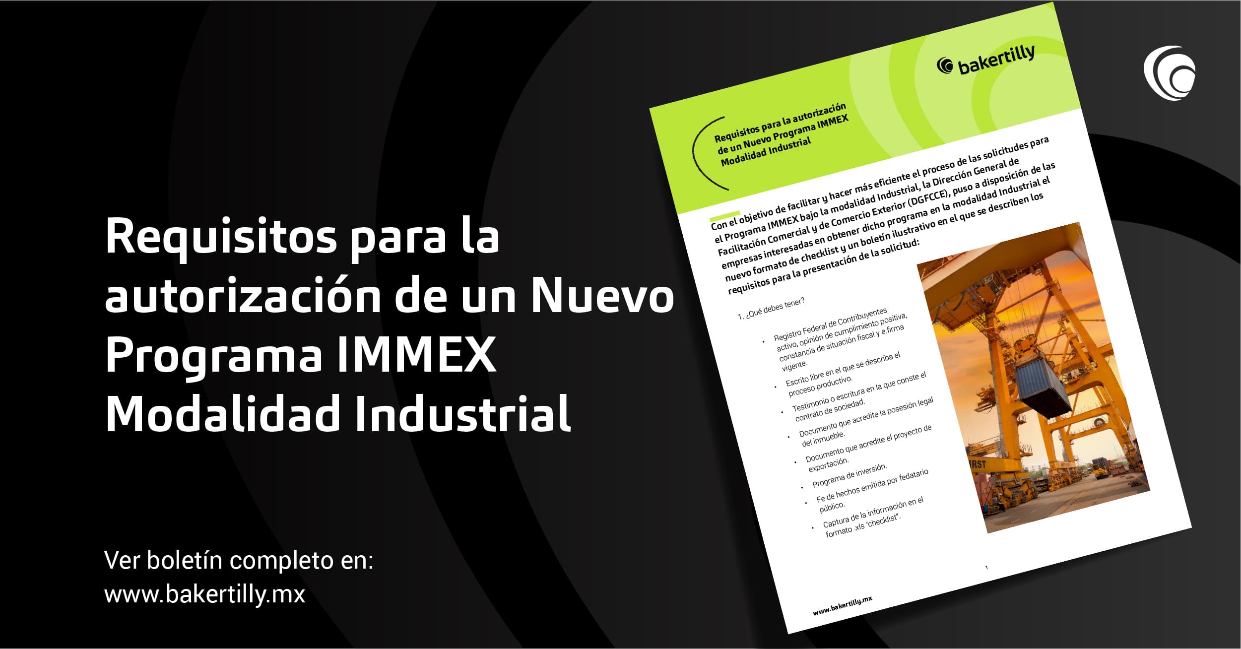 Requisitos Para La Autorización De Un Nuevo Programa IMMEX – Modalidad ...